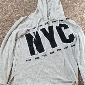 grey vs pink sweatshirt